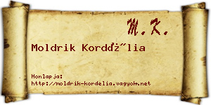 Moldrik Kordélia névjegykártya